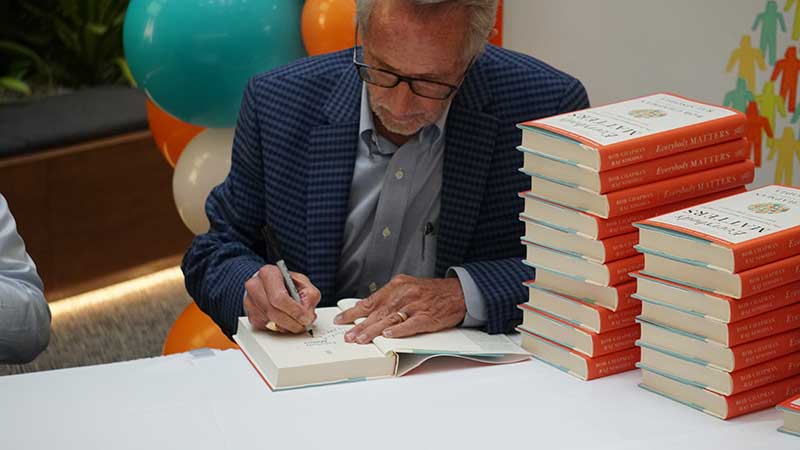Bob Chapman signing Everybody Matters